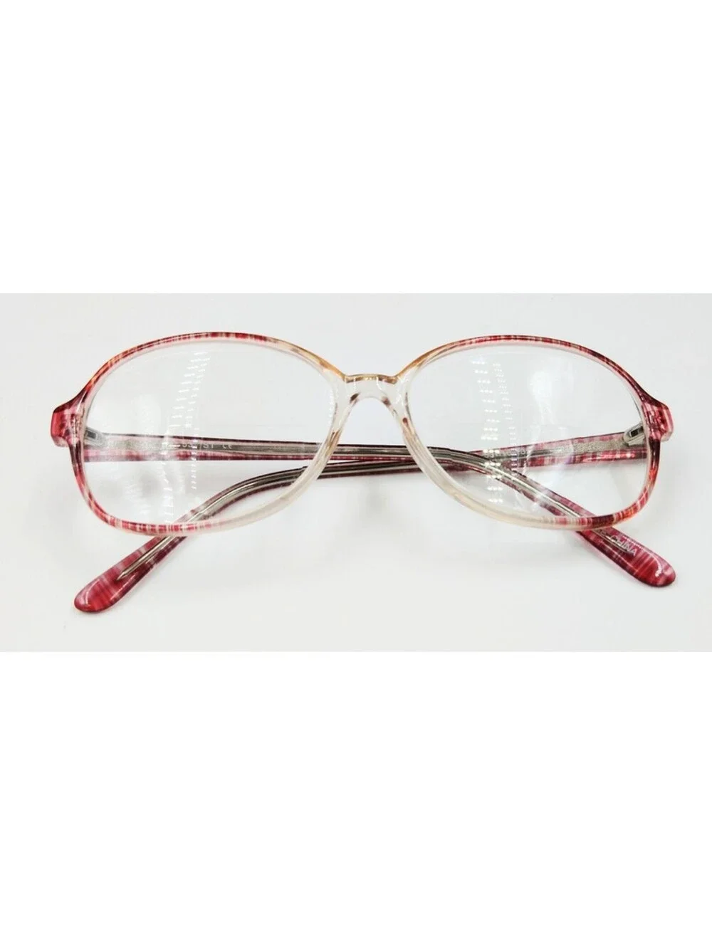 53rd ST Rose Eyeglasses Frames 53-16-135 Pink Striped Oval Womens Vintage